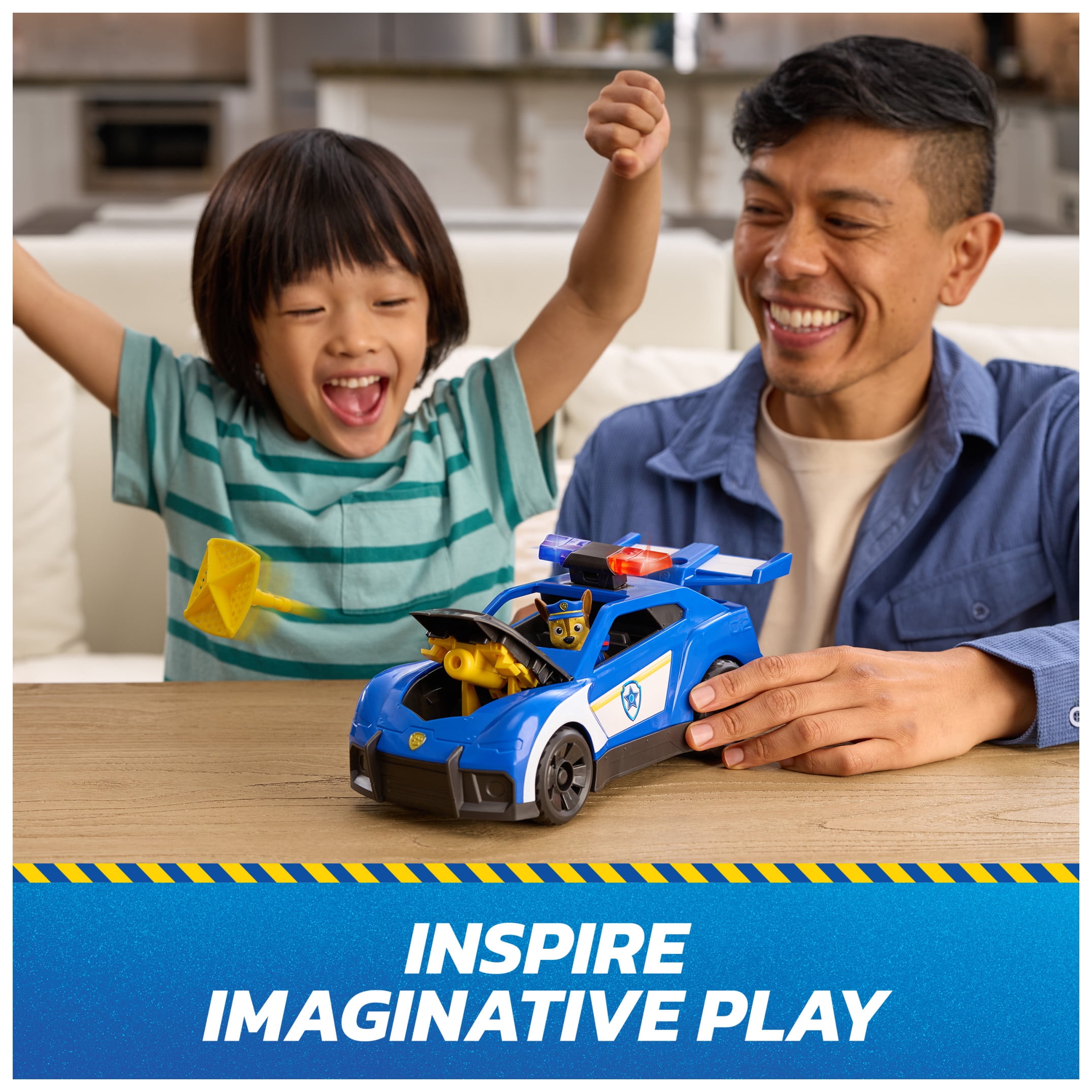 PAW Patrol: Search & Rescue, Chase Launch 'N' Rescue Cruiser with Figure & 2 Projectiles, Lights, Sounds, & Hidden Launcher