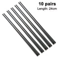 thumbnail image 1 of Juego de 10 pares de palillos chinos reutilizables de fibra de vidrio aptos para lavavajillas de 24 cm para sushi, fideos y comida asiática Adepaton 2034308, 1 of 9