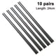 thumbnail image 1 of Palillos de fibra de vidrio, palillos reutilizables, 24 cm, diseño antideslizante, material resistente al calor, fácil de limpiar, negro liso, para una alimentación saludable y cocina asiática, 1 of 8