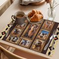thumbnail image 3 of Wildlife Camels Placemats Set of 8 Deserts Animals Brown Geometric Rustic Place Mats Indoor Wipeable Table Mats Washable Cloth Dining Table Placemats for Kitchen Holiday Party Home Decor 13x19 Inch, 3 of 9