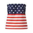 thumbnail image 3 of QJUHUNG Women Summer Tube Tops  Strapless Solid Color/Stripes/Flag Stretchy Bandeau Tank Tops, 3 of 7