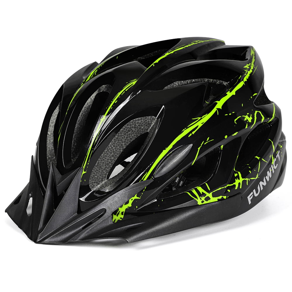 FUNWICT Adult Bike Helmet with Visor Rear Light Lightweight Bicycle