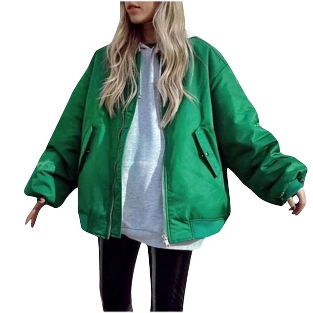 Chaquetas y abrigos casuales de manga larga sin capucha para mujer, chaqueta de algodón holgada y cálida, chaqueta informal, abrigo para mujer