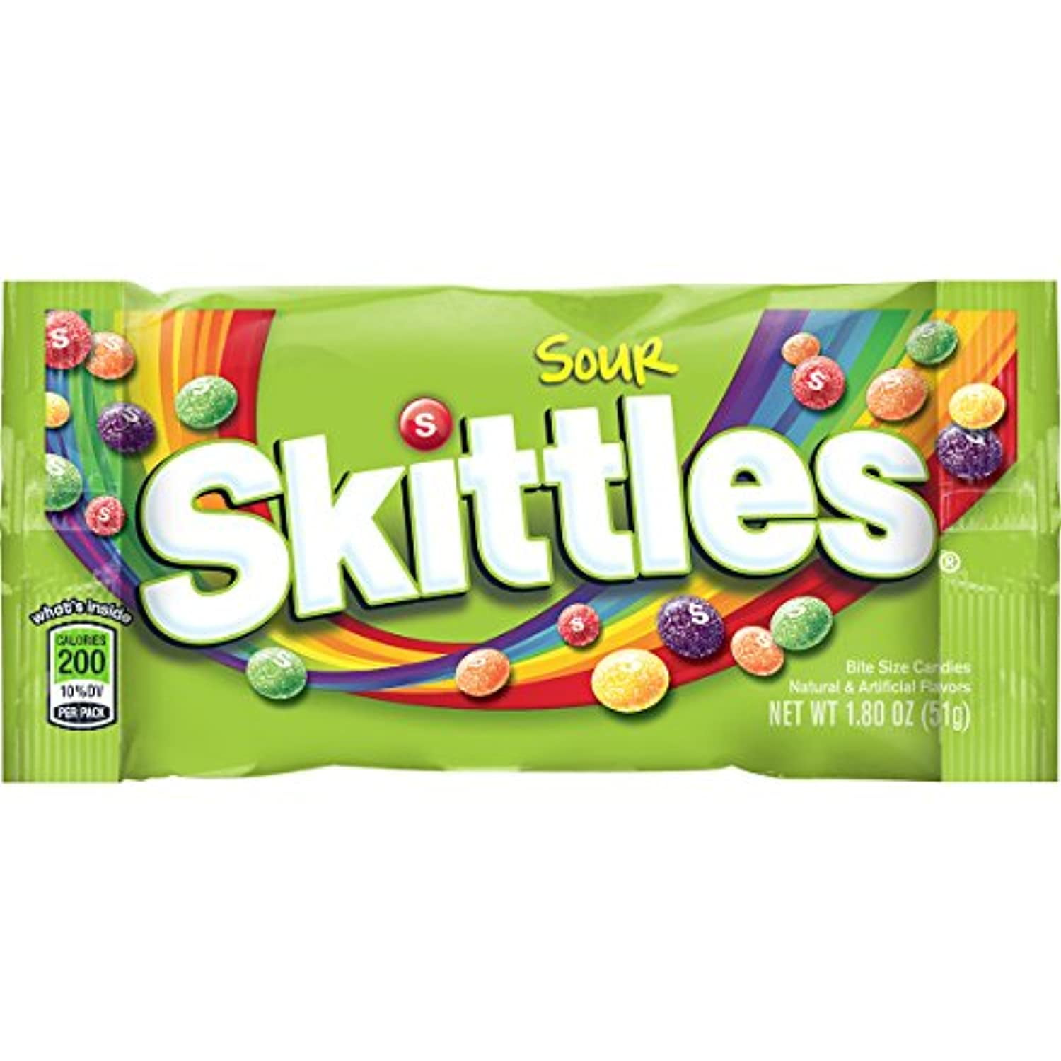 Skittles Sour Candy, 1.8 Ounce, Pack Of 20