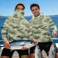 thumbnail image 7 of SEANATIVE Men's Fishing Shirt UV Protection Long Sleeve Fishing Hoodie Breathable Hooded Casual Top Athletic Wear for Outdoor Camping Running, S, Camo Green, 7 of 7