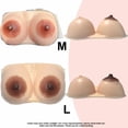 thumbnail image 2 of BIMEI Adhesive Silicone Nipples Attachable Reusable Nipples Cover for Breast Form,1 Pair,Brown,Large, 2 of 6
