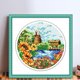 thumbnail image 2 of (5254) Hilo Algodón Ecológico Bordado 11CT 3 Hebras Impresión Kit Serie Paisaje Punto Cruz Verano 35*35cm (borde Gancho), 2 of 9