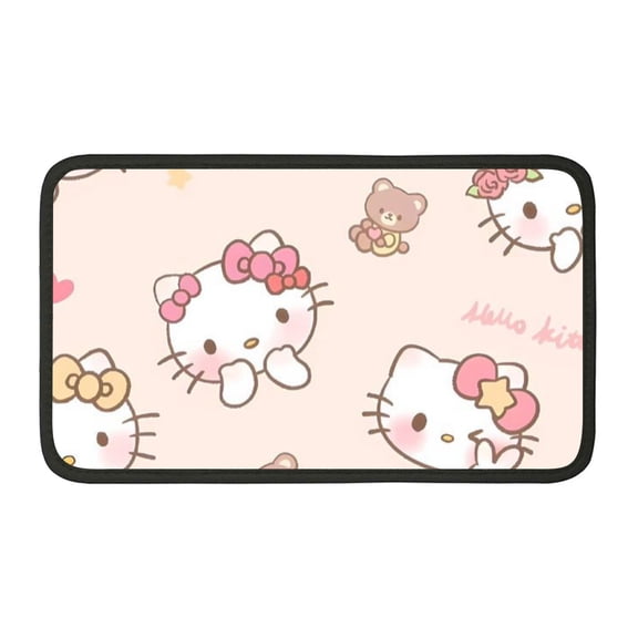 HELLO KITTY Car Armrest Seat Box Cover Protector Waterproof Armrest Cover Center Console Pad Universal Center Console Cover for Most Vehicles, SUV, Truck, Sedan