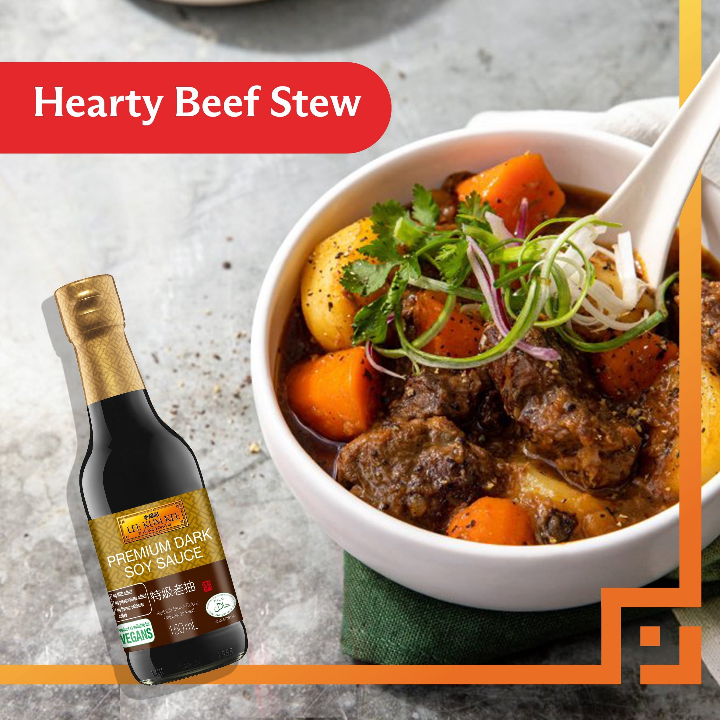 Lee Kum Kee Premium Dark Soy Sauce 150Ml, Imported from Britain