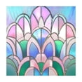 thumbnail image 1 of Green Fan Shaped Art Glass Window Film Static Cling Privacy Decal For Home Interior, 1 of 9