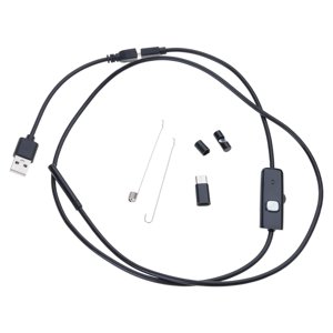 USB Endoscope Camera with 6 Adjustable LED Lights Borescope Snake Camera