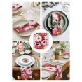 thumbnail image 3 of Pink Pumpkins Fall Cloth Napkins Set of 4 Reusable Dinner Napkins, Thanksgiving Botanical Leaves Beige Cocktail Napkin Washable Table Napkins for Wedding/Holiday Party/Baby Shower 20"x20", 3 of 7