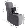 thumbnail image 3 of Funda de sofá reclinable elástica de terciopelo ULTICOR, azul marino, 3 of 3