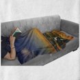 thumbnail image 6 of Italian Soft Flannel Fleece Throw Blanket, Photo of Mediterranean Rural in the Valley with a Small Lake Nature, Cozy Plush for Indoor and Outdoor Use, 50" x 60", Blue Yellow Green, by Ambesonne, 6 of 6