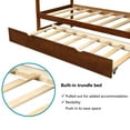 thumbnail image 4 of Wood Twin Bunk Beds, Twin Bunk Bed for Kids with Ladder and Safety Rail, Premium Firm Feel Support w/Ladder and Safety Rail, Roll Out Trundle w/3 Drawers, 94.4'' x 42.4'' x 61.4'', 275lbs, S0142, 4 of 7