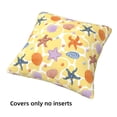 thumbnail image 3 of Throw Pillow Covers, Cute sea shells starfish Soft Square Pillow Cases with Invisible Zipper for Couch Bed Sofa, Farmhouse Fall Home Decor 20"x20", 3 of 7