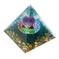thumbnail image 2 of Positive Energy Crystal Pyramid Crystal Epoxy Healing Crystal Pyramids for Meditation Lucky Decoration, 2 of 8