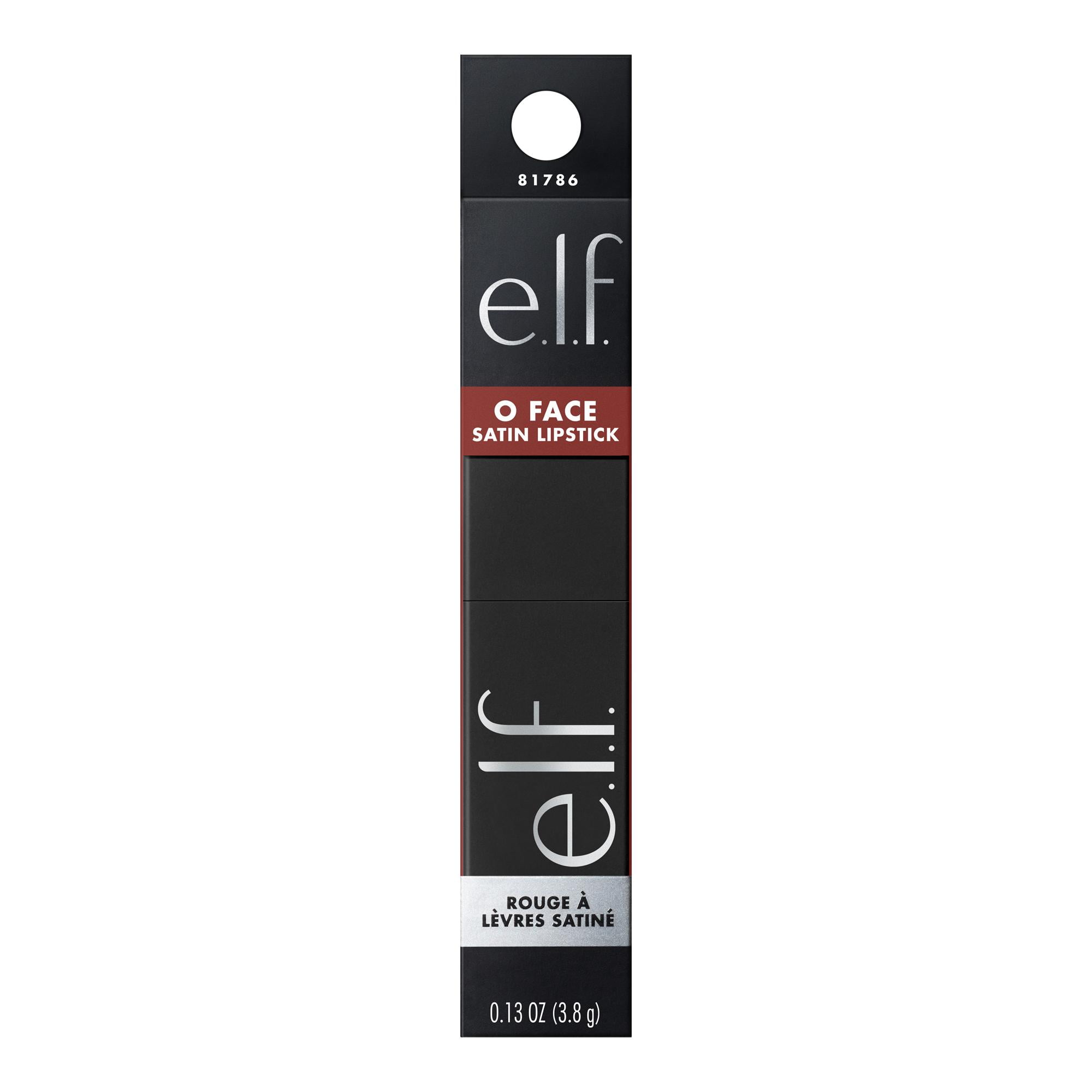 e.l.f. O Face Satin Lipstick, Drive, 0.13 oz