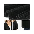 thumbnail image 6 of GRACE & GRANDEUR Women's Plus Size Lightweight Open Front Cardigans Hollow Out Crochet Knit Cardigan 3/4 Sleeve Side Slits Long Cover Up 1X Black, 6 of 7