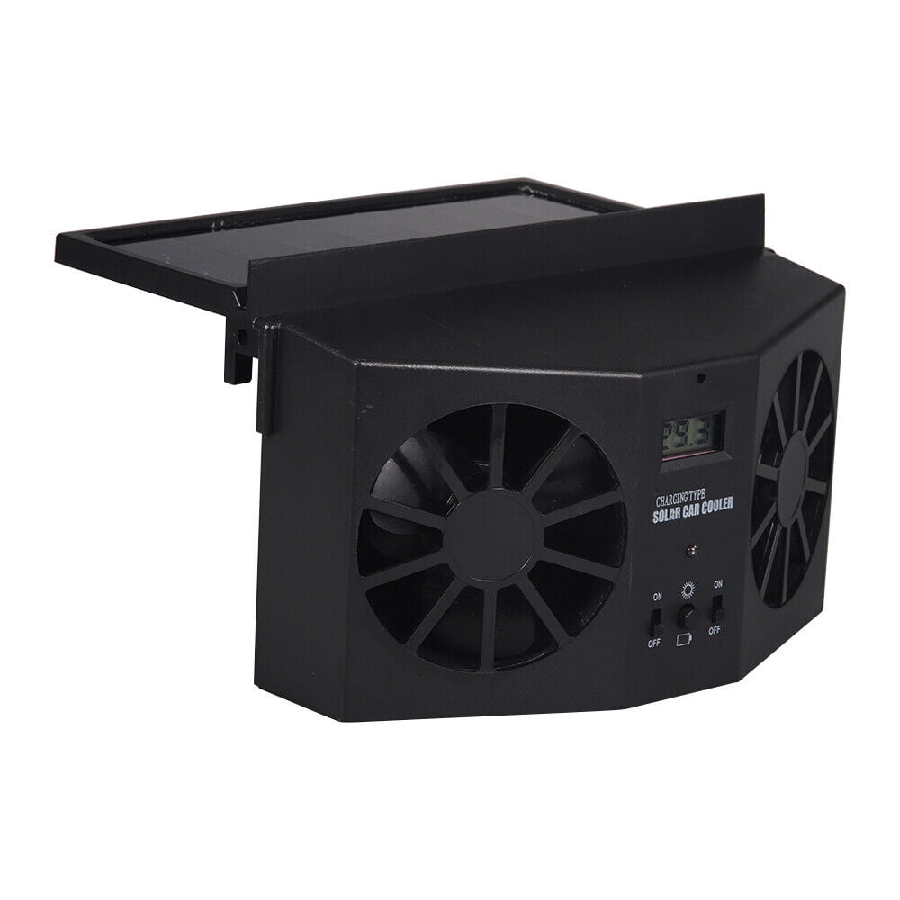 KingFurt Solar Powered Car Cooling Fan Cooler Auto Window Air Vent Exhaust Feel the Comfortable Temperature