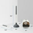 TreeLen Toilet Plunger and Brush Set, 2 in 1 Toilet Bowl Brush Plunger