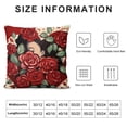 thumbnail image 5 of Heduofu Valentine's Day Decorative Throw Pillow Covers Red Black Love Hearts Outdoor Home Decor, Rose Flower Leaves Wedding Holiday Couch Cushion Cas White, 5 of 5