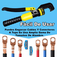 thumbnail image 2 of Ponchadora Pinza Hidráulica 6t Juego 20pzs Con 8 Pares Dados Amarillo, 2 of 5