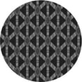 thumbnail image 1 of Ahgly Company Machine Washable Indoor Round Transitional Midnight Gray Area Rugs, 3' Round, 1 of 7
