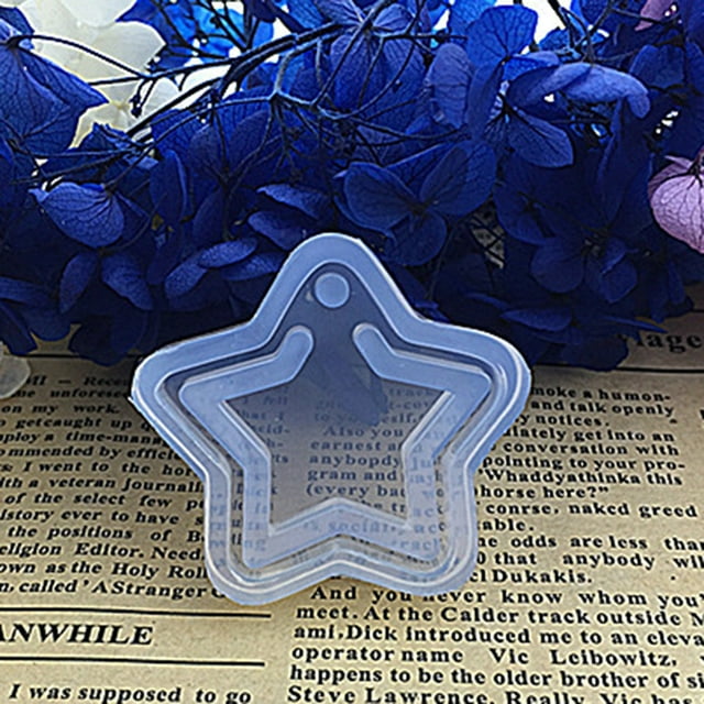 fastboy 1pcs Star/Moon/Flower Silicon Mold Mould Epoxy Resin Jewelry Pendant Making DIY