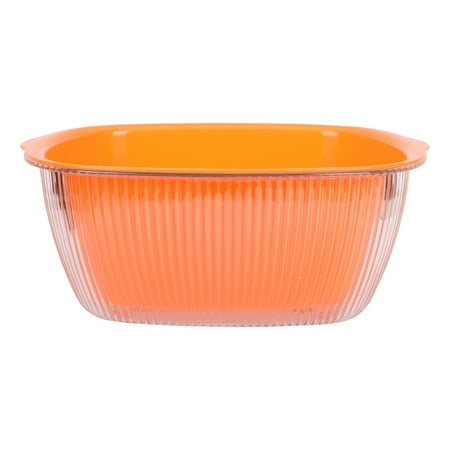 

1 Set Vegetable Washing Basket Kitchen Draining Basket Double-layer Drain Basket for Home