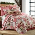 thumbnail image 5 of Levtex Home - Home For Christmas Quilt Set - King Quilt and Two King Shams - Green, Red, Taupe and Cream - Quilt (106x92in.) and Shams (20x36in.) - Reversible - Cotton/Polyester, 5 of 7