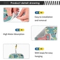 thumbnail image 4 of Coolnut Flower Toucans Sink Splash Guard for Faucet 2 Packs Faucet Absorbent Mats, Flamingo Palm Leaf Faucet Handle Drip Catcher Quickly Drying Mat for Kitchen Counter Bathroom, 30"x5.5", 4 of 7