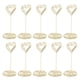 thumbnail image 3 of 10 Uds. Soportes para números de mesa, estilo corazón en capas, Base estable, soporte de tarjeta de lugar de Metal galvanizado para boda, fiesta, oficina, dorado, 3 of 5