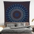 thumbnail image 3 of Gojian Handmade Indian hippie Bohemian Psychedelic Peacock Mandala Wall hanging College Dorm Beach Throws Table Cloth Bedding Tapestry, 3 of 5