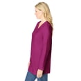 thumbnail image 3 of Woman Within Plus Size Perfect Long-Sleeve V-Neck Tunic, 3 of 6