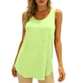 thumbnail image 4 of qucoqpe Summer Cotton Tank Tops for Women Fashion Casual Solid Color Crewneck Sleeveless ‌Tunic Blouses Loose Fitted Vacation Beach Shirts, 4 of 6