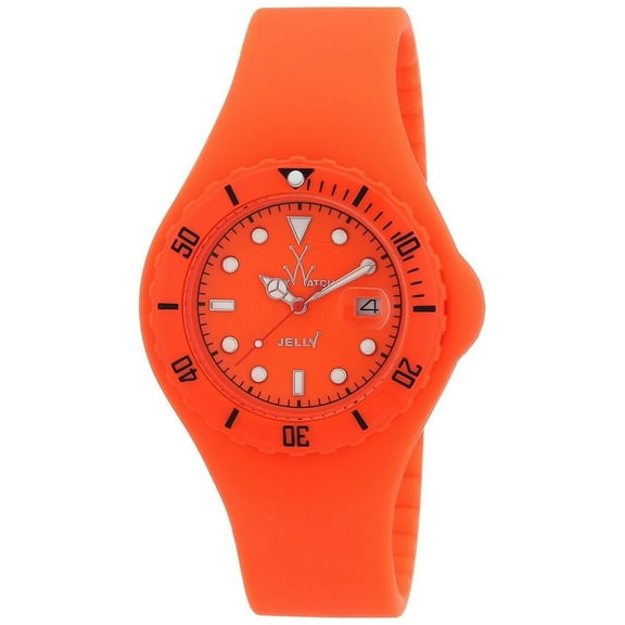 Orange Dial Rubber Strap Unisex Watch JY03OR Watch Quartz Crystal