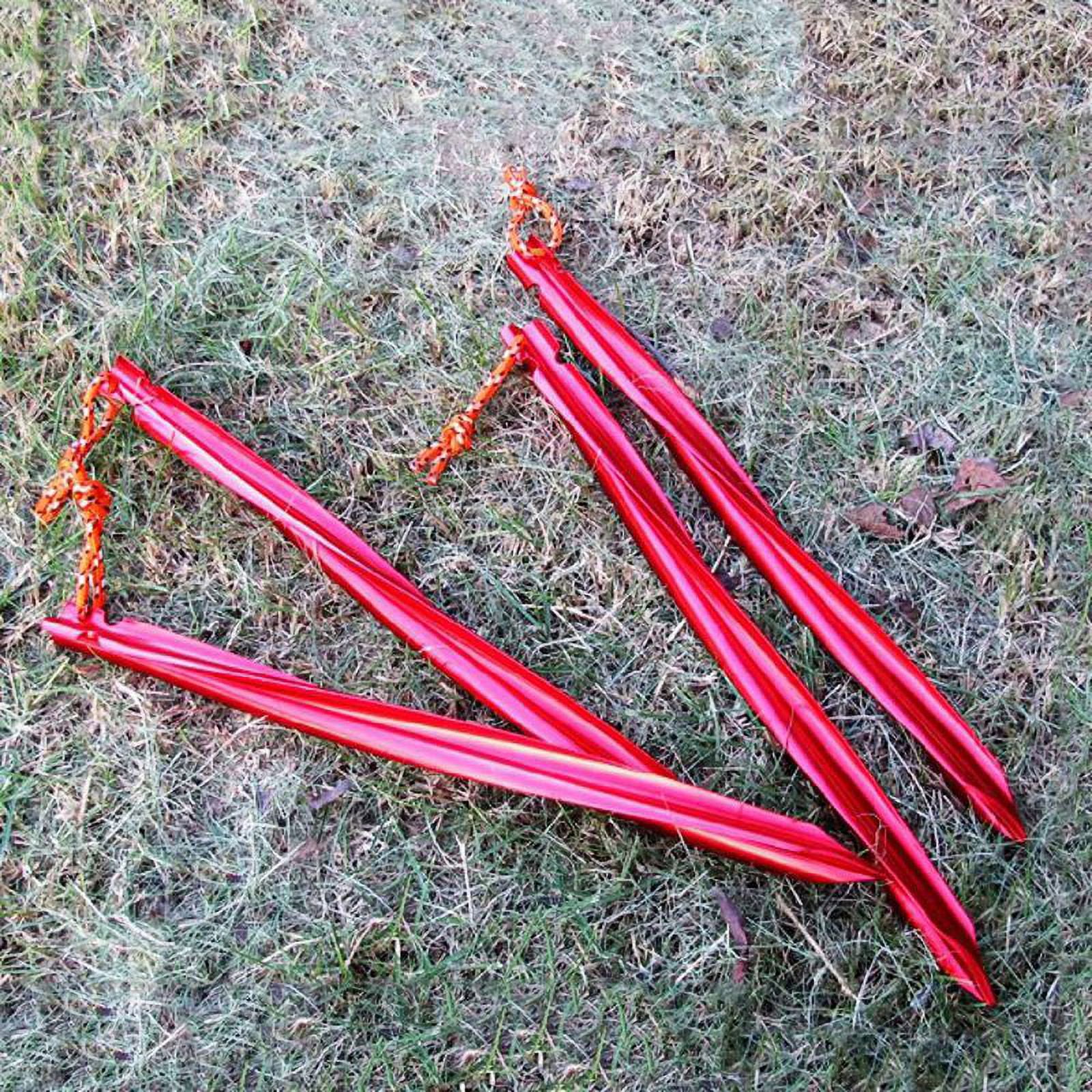 12X 25cm Outdoor Tent Pegs Ground Nails with Storage Bag Windproof Nails Camping Accessories Tent Fasteni