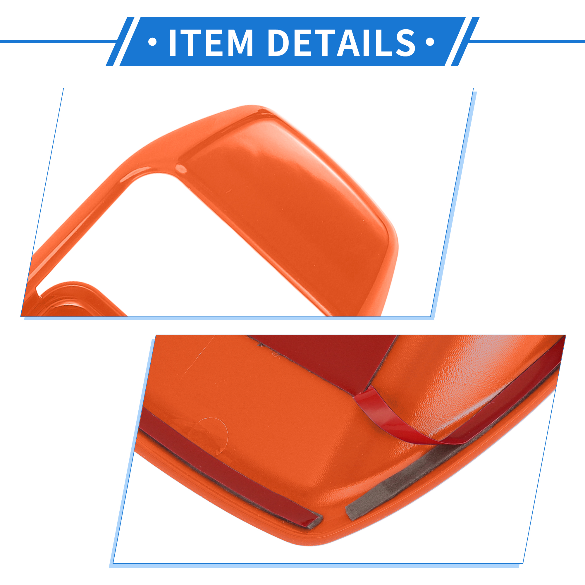 Unique Bargains 4 Pcs Door Bowl Cover Trim Compatible for Jeep Wrangler JL 2018-2022 ABS Orange Exterior Accessories