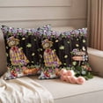 thumbnail image 2 of Pumpkins Fall Outdoor Waterproof Pillow Covers, Autumn Leaves Thanksgiving Flowers Rustic Wood Decorative Square Throw Pillowcase Sofa Cushion Sham for Patio/Couch/Chair, 20"x20" 2 Pack, 2 of 8