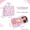 thumbnail image 2 of Juego de bolsas de pañales Baby Doll BABESIDE con bolsa de pañales 2 en 1, color rosa, 2 of 7