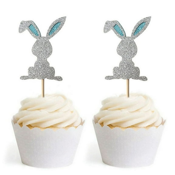 Raindrops Assorted Color Rabbit Cupcake Picks Made of High Quality Paper for Easter Decoration and Party Favors 48 Pieces