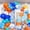 Blue Orange, variant on Multicolor Neon Rainbow Balloon Arch Kit for Kids Carnival Summer Birthday Decor