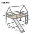 thumbnail image 5 of Aukfa Bunk Bed with Slide, Twin-over-Twin House Bed Frame for Kids - Gray, 5 of 8