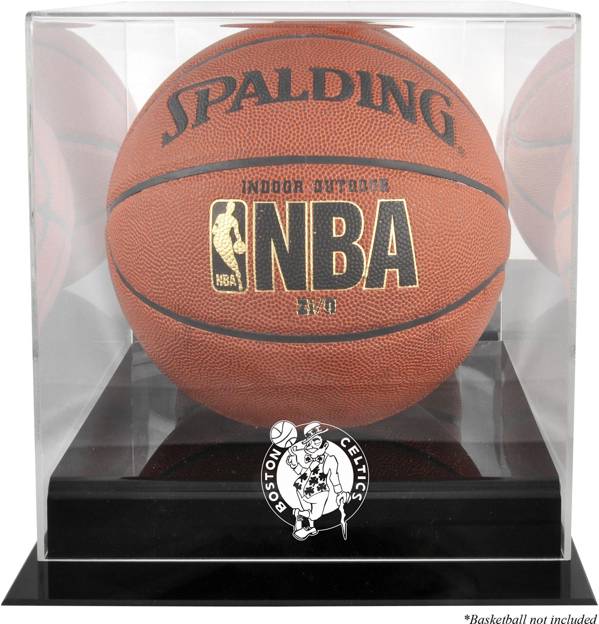 Mahogany frame w/ black background Premium Wall Mount Basketball Display Case 