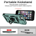 thumbnail image 6 of for iPhone 8 Plus / 7 Plus Case Heavy Duty Military Grade Protection,Camera Lens Slide Protection & 360°Rotate Magnetic Car Mount Holder Kickstand Rugged Shockproof Drop Hard Shell,Darkgreen, 6 of 8