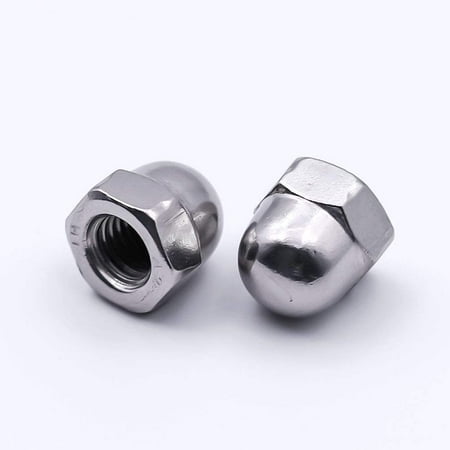 

5/16-18 Acorn Hex Cap Dome Head Nuts 304 Stainless Steel 18-8 Coarse Thread UNC Full Thead Coverage Pack of 10