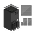 thumbnail image 4 of Kit de filtro de Malla Foohvr con tapón antipolvo para consola de juegos negro + rojo, 4 of 5