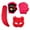 Red, variant on Runquan Animal and Tail Set Cute Cosplay Paw Gloves for Party Carnival Festival white