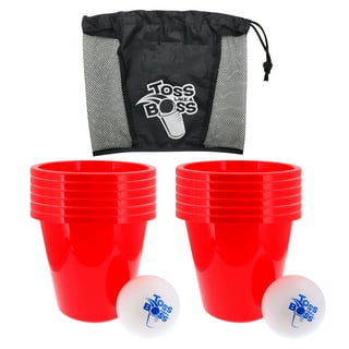Beer Pong Table - with 100 cups, 5 balls, 242x62 cm black
